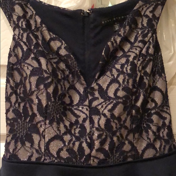 Navy and silver dress - Picture 2 of 4